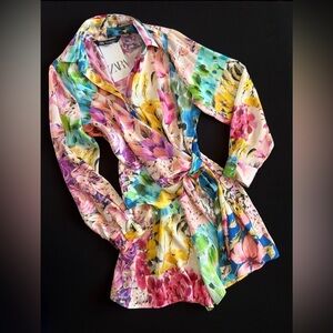 Zara Multicolor Floral Women's Romper